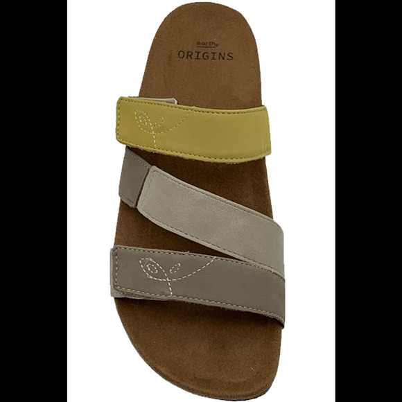 Earth Origins Women's Ohana Casual Sandals Yellow Multi - Wide - Picture 2 of 3